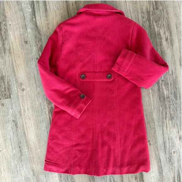 Mini Boden Girls Red Wool Coat with Quilted House Lining Size 11–12 Years Fall - Picture 2 of 10